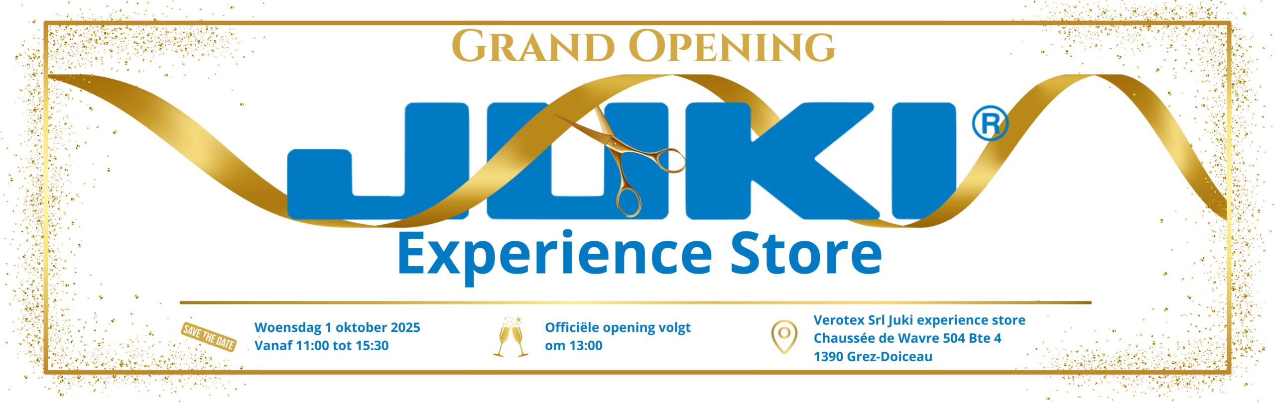 JUKI - Website - Experience Store aankondiging- Verotex